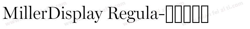 MillerDisplay Regula字体转换